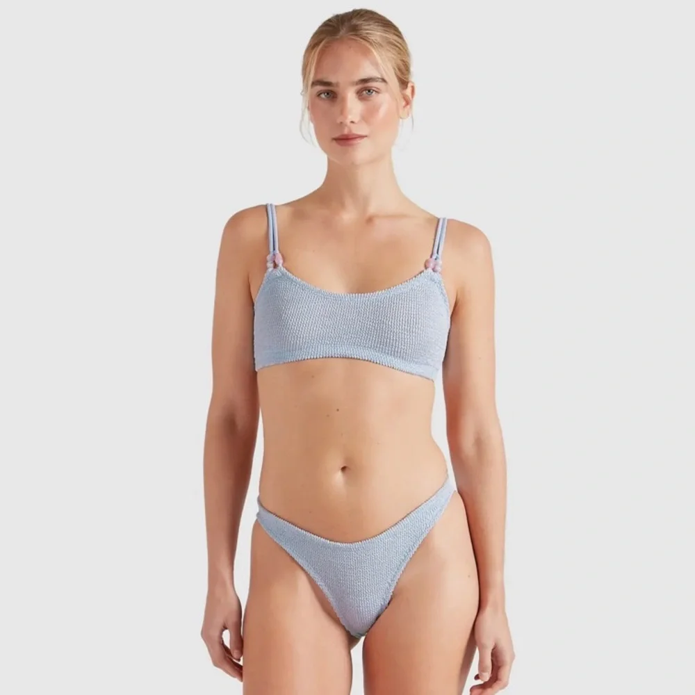 Hunza G Cassie Beaded Two-Piece Swimsuit